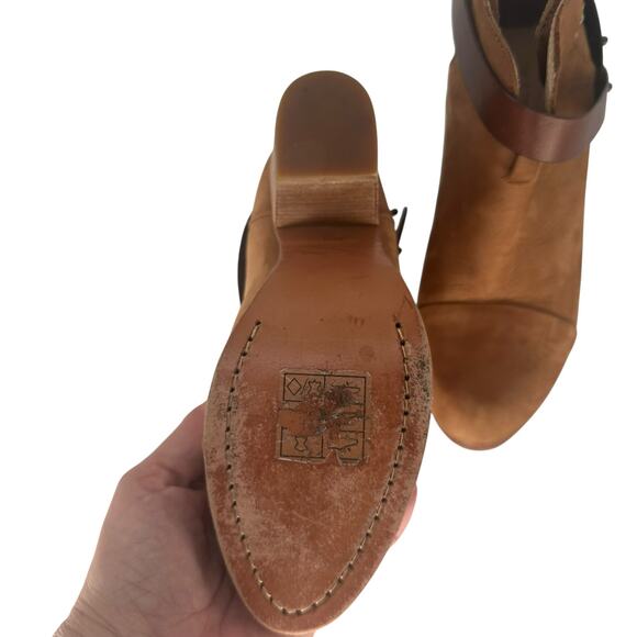 Rag & Bone Tan Suede Harrow Ankle Boots Booties Size 6 - Picture 7 of 8